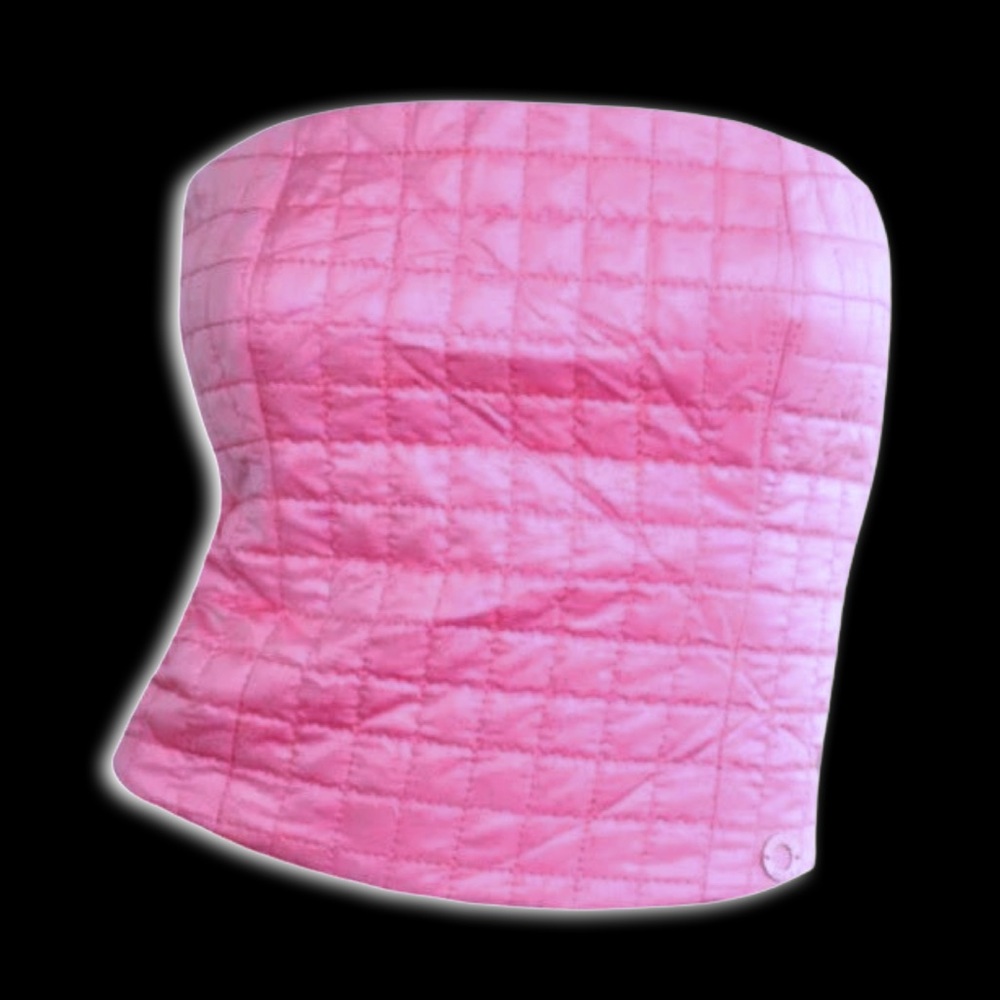 Vintage Chanel Quilted Corset Top Ariana Grande Scream Queens Baby Pink Bustier - Picture 5 of 17